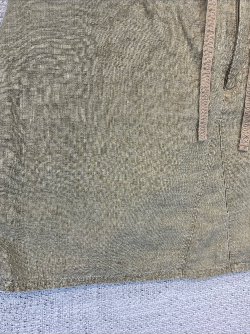 J. Jill 100% Linen Skirt Women’s Plus 18 Beige Khaki Casual Summer Minimalist - Picture 3 of 8